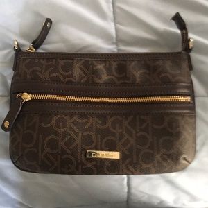 Calvin Klein brown strap bag